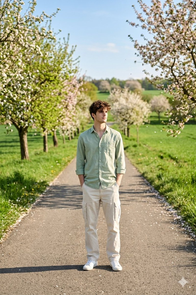 Cinematic Photograph of a Man on a Countryside Road