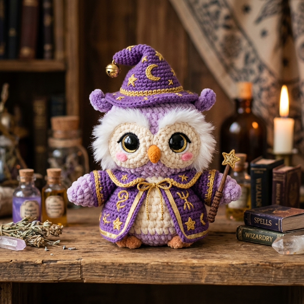 Cute Amigurumi Wizard Plush