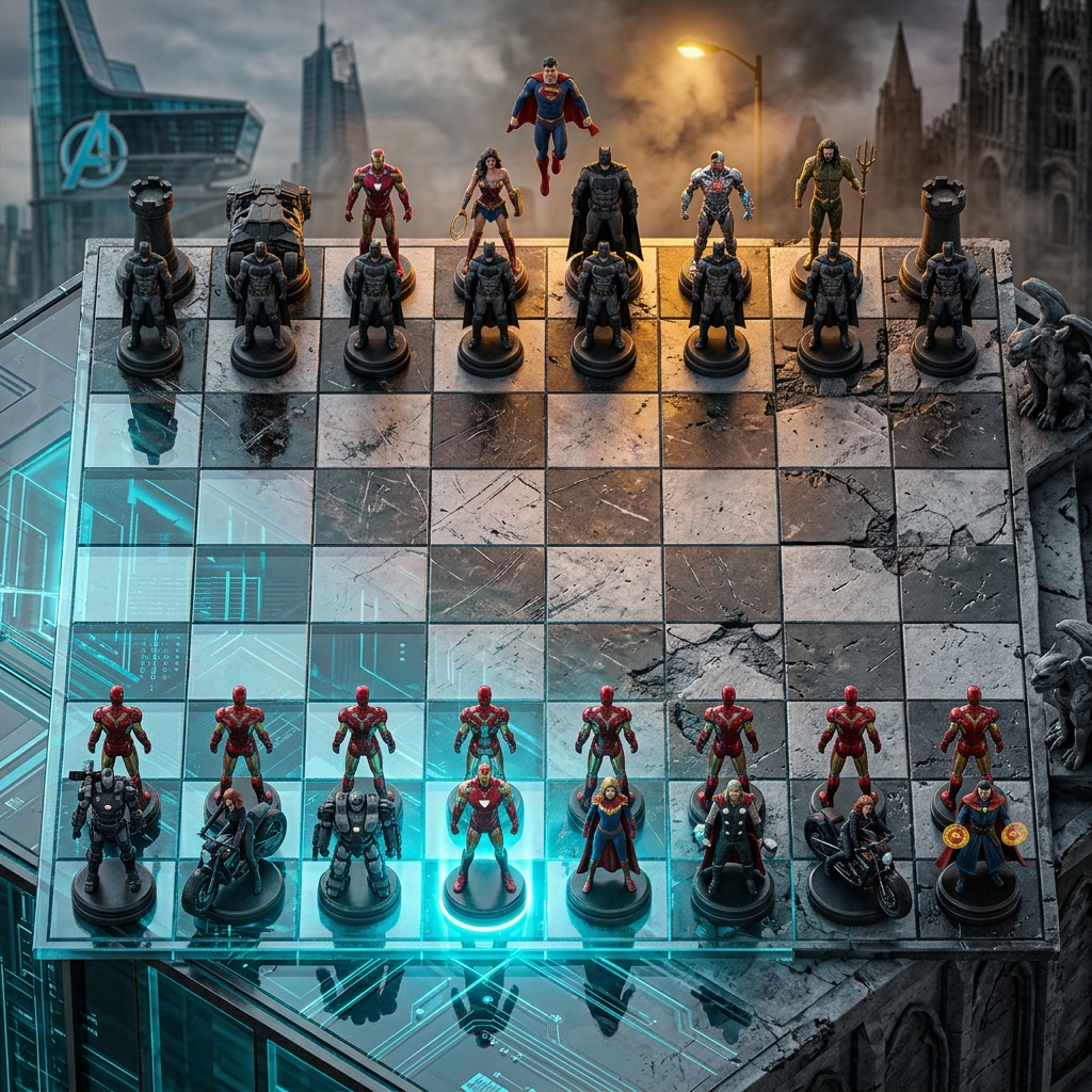 Hyper-Realistic 3D Chess Set for Rivalry Themes
