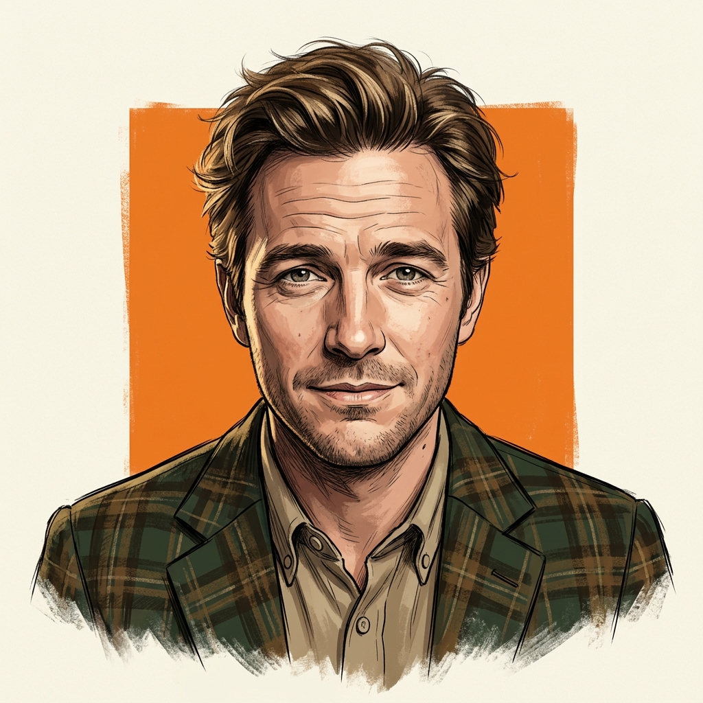 Stylized Digital Portrait with Bold Contrast
