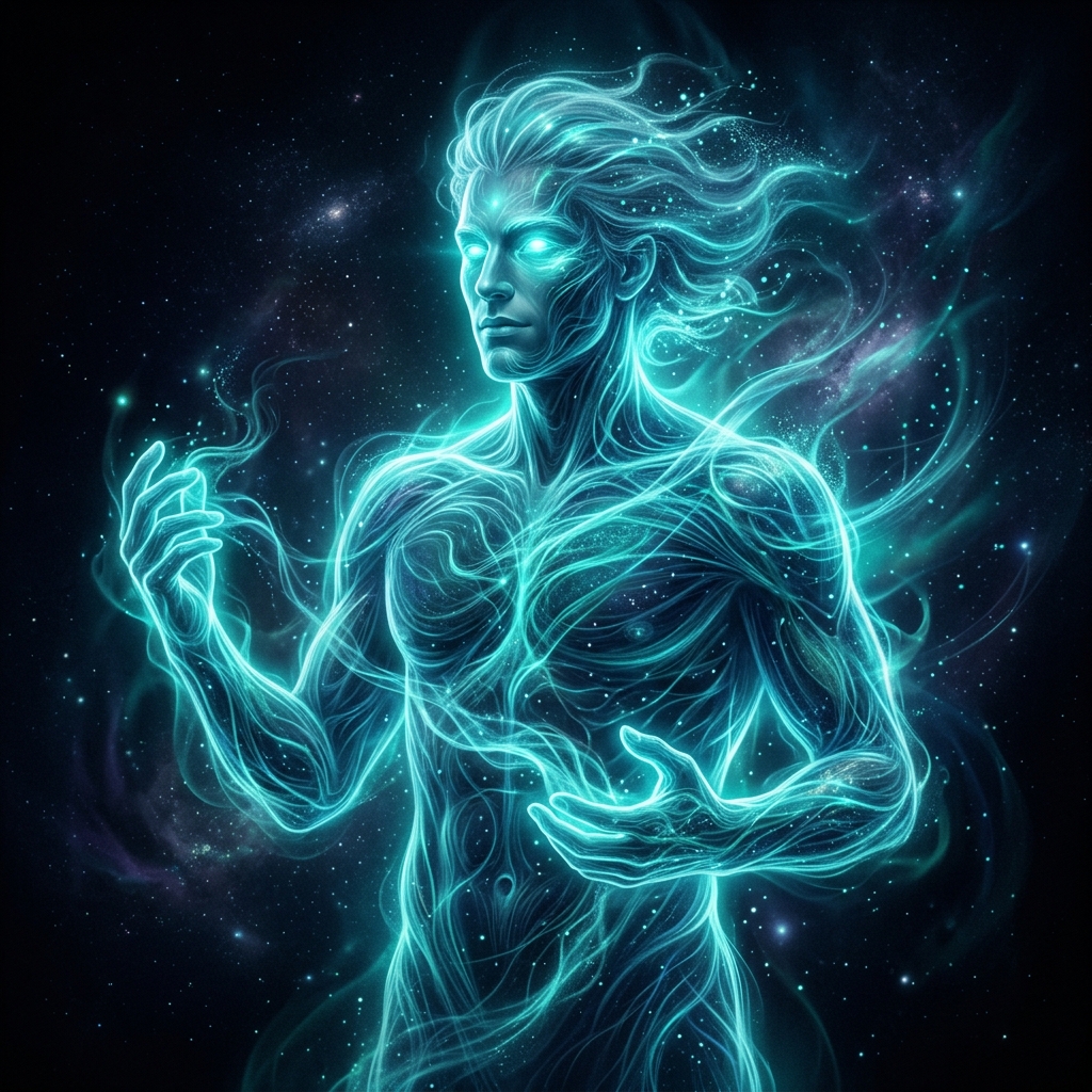 Ethereal Energy Man Portrait