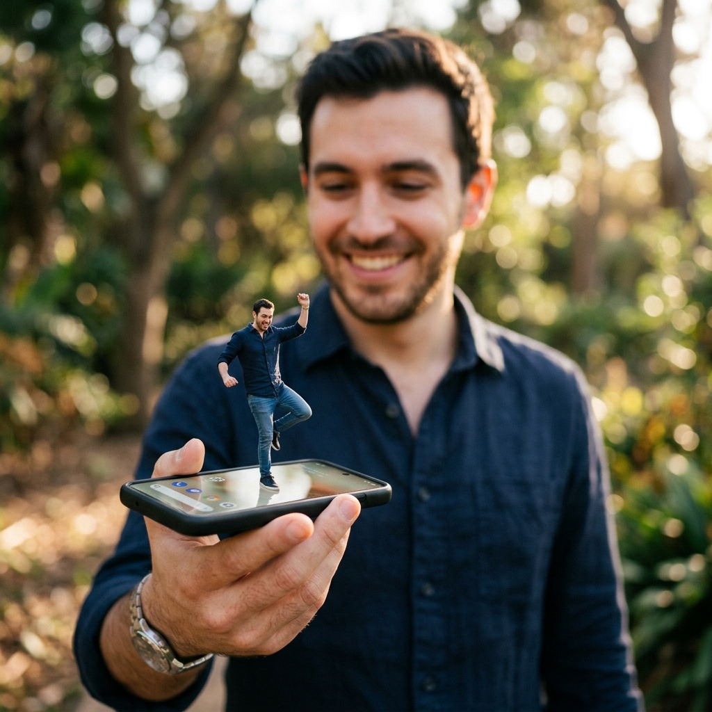Forced Perspective Miniature Self